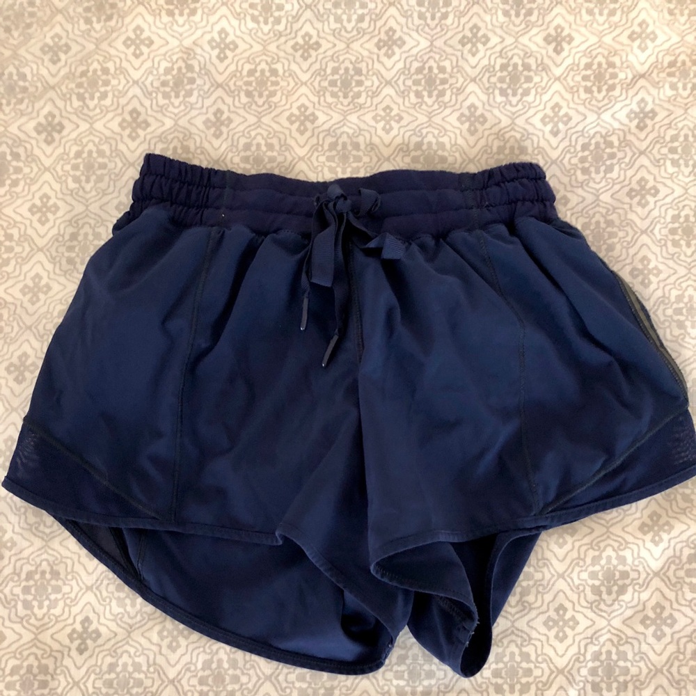 Navy Lululemon Hotty Hot Shorts